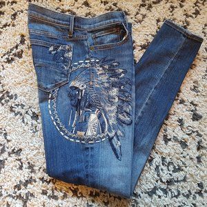 DRIFTWOOD MARILYN AMERICAN INDIAN EMBROIDERED JEANS